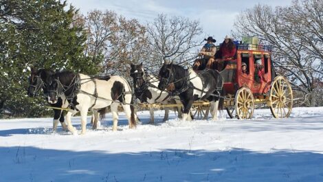 A Stagecoach ride through the snow.